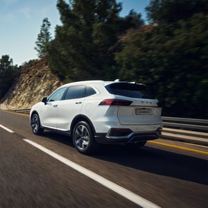 Wey 03 auf der Straße Heckansicht